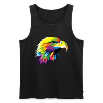 just a boy who loves eagles bird eagle - Men's Premium Organic Tank Top - black - Front - AI Model Male 178 light (178cm)