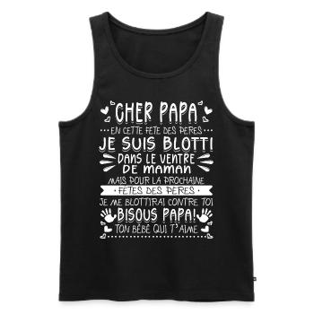 Futur Papa Fête Des Pères Futur Père - Débardeur bio Premium Homme - noir - Devant - Michal (187cm)