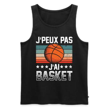 Joueur de Basket Basketball Basketteuse Basketeur - Débardeur bio Premium Homme - noir - Devant - Michal (187cm)