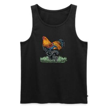 Brahma ChickenS I Chicken Poultry Motif for - Men's Premium Organic Tank Top - black - Front - AI Model Male 178 light (178cm)