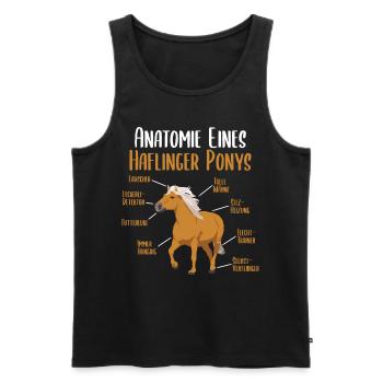 Anatomie eines Haflinger Ponys - Haflinger Pferd - Männer Premium Bio Tank Top - Schwarz - Vorne - Michal (187cm)