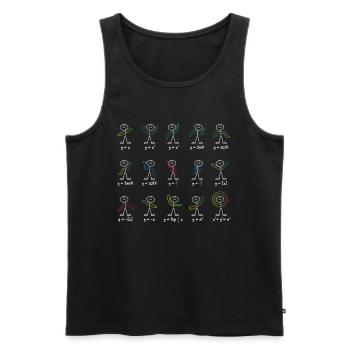 Math Algebra Curve Discussion Teacher Gift - Men's Premium Organic Tank Top - black - Front - Michal (187cm)
