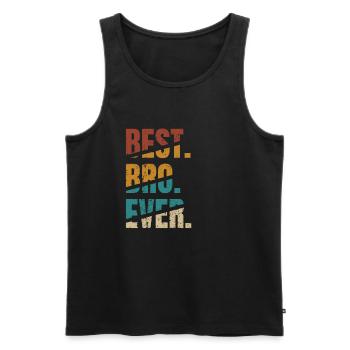 Meilleur Bro Ever Meilleur Frère Anniversaire Vintage Fun - Débardeur bio Premium Homme - noir - Devant - AI Model Male 178 light (178cm)