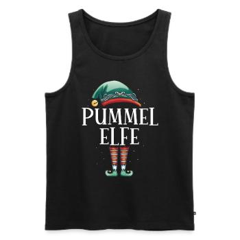 Weihnachten Partnerkostüm Pummel Elf Elfe Elfen - Männer Premium Bio Tank Top - Schwarz - Vorne - AI Model Male 178 light (178cm)