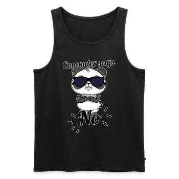 Computer says no Panda Bär mit Sonnenbrille Kawaii - Männer Premium Bio Tank Top - Schwarz - Vorne - AI Model Male 178 light (178cm)
