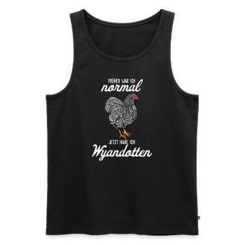 Wyandotten Huhn I Henne Ei Hahn Motiv für - Männer Premium Bio Tank Top - Schwarz - Vorne - Michal (187cm)