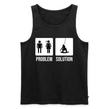 Wakeboard Wakeboarding Wakeboarder - Men's Premium Organic Tank Top - black - Front - AI Model Male 178 light (178cm)
