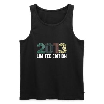 Vintage Limited Edition 2013 Birthday Birth Year - Men's Premium Organic Tank Top - black - Front - Michal (187cm)