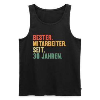 30 Jahre im Dienst 30 Jähriges Dienstjubiläum - Männer Premium Bio Tank Top - Schwarz - Vorne - Michal (187cm)