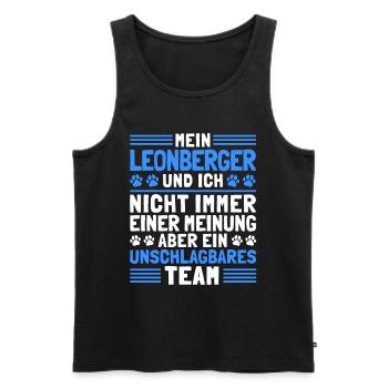 Mein Leonberger und Ich Leonberg Hund - Männer Premium Bio Tank Top - Schwarz - Vorne - AI Model Male 178 light (178cm)