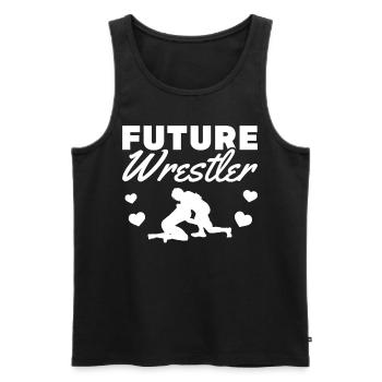 Baby Future Wrestler Wrestling Kampfsport Ringen - Männer Premium Bio Tank Top - Schwarz - Vorne - AI Model Male 178 light (178cm)