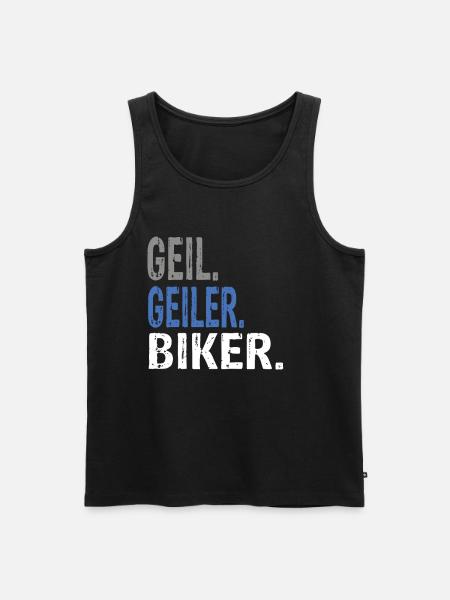 Geil Geiler Biker - Männer Premium Bio Tank Top - Schwarz