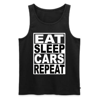 Eat Sleep Cars Repeat - Men's Premium Organic Tank Top - black - Front - Michal (187cm)