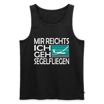 Segelflieger und Segelfliegen - Männer Premium Bio Tank Top - Schwarz - Vorne - Michal (187cm)