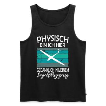 Segelflieger und Segelfliegen - Männer Premium Bio Tank Top - Schwarz - Vorne - Michal (187cm)