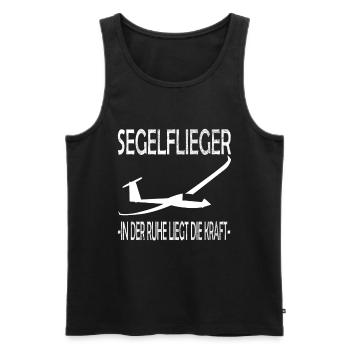 Segelflieger und Segelfliegen - Männer Premium Bio Tank Top - Schwarz - Vorne - Michal (187cm)