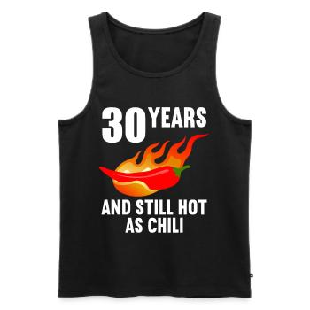 30 years hot as chili 30th birthday - Men's Premium Organic Tank Top - black - Front - Michal (187cm)
