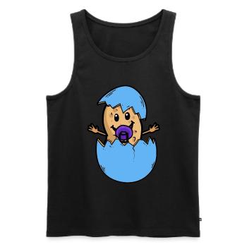 Peanut eggshell birth baby hatch egg - Men's Premium Organic Tank Top - black - Front - AI Model Male 178 light (178cm)