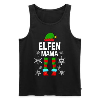 Elfen Mama Elfe Partnerlook Weihnachten Weihnachts - Männer Premium Bio Tank Top - Schwarz - Vorne - AI Model Male 178 light (178cm)