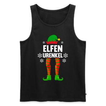 Elfen Urenkel Elf Weihnachten Partnerlook Weihnach - Männer Premium Bio Tank Top - Schwarz - Vorne - AI Model Male 178 light (178cm)