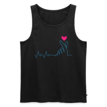 Kpop Fashion - Men's Premium Organic Tank Top - black - Front - AI Model Male 178 light (178cm)