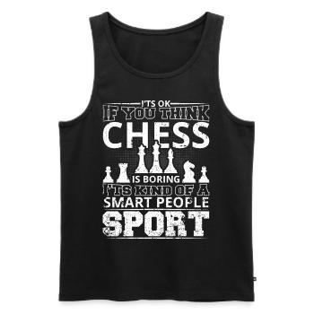 Chess Chess Pieces Chess Game Chess - Men's Premium Organic Tank Top - black - Front - AI Model Male 178 light (178cm)