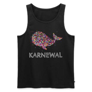 Karneval Fasching Fasnacht Konfetti Geschenk - Männer Premium Bio Tank Top - Schwarz - Vorne - Michal (187cm)