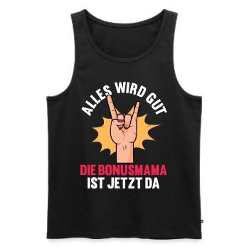 Coole Stiefmutter Muttertag Bonusmama - Männer Premium Bio Tank Top - Schwarz - Vorne - AI Model Male 178 light (178cm)