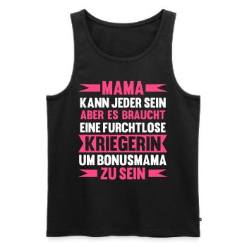 Bonusmama Stiefmama Stiefmutter - Männer Premium Bio Tank Top - Schwarz - Vorne - AI Model Male 178 light (178cm)