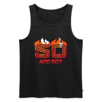 50 years and hot 50th birthday - Men's Premium Organic Tank Top - black - Front - Michal (187cm)