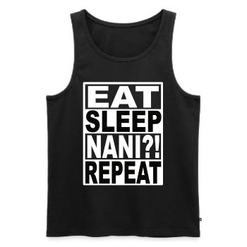 Eat Sleep Nani Repeat - Männer Premium Bio Tank Top - Schwarz - Vorne - AI Model Male 178 light (178cm)