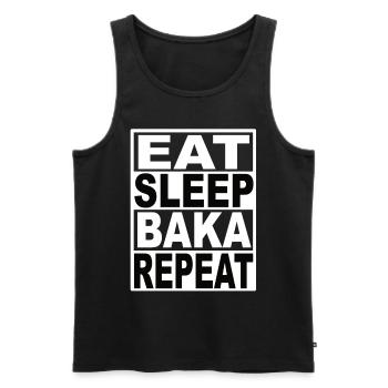 Eat Sleep Baka Repeat - Men's Premium Organic Tank Top - black - Front - AI Model Male 178 light (178cm)