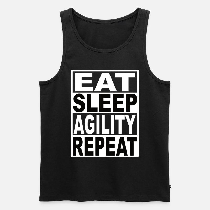Manger Dormir Agilité Répéter - Débardeur bio Premium Homme - noir