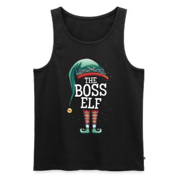 The Boss Elf The Boss Elf Christmas Gift - Men's Premium Organic Tank Top - black - Front - Michal (187cm)