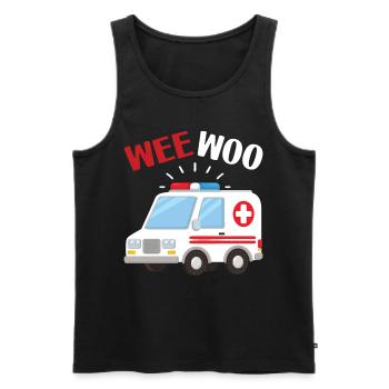 Wee Woo Sanitäter Rettungsdienst Geschenk - Männer Premium Bio Tank Top - Schwarz - Vorne - Michal (187cm)