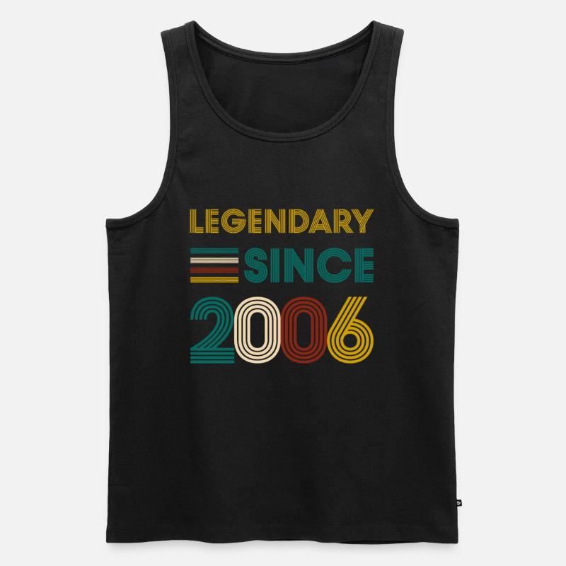 Vintage Legendary since 2006 Geburtstag - Männer Premium Bio Tank Top - Schwarz