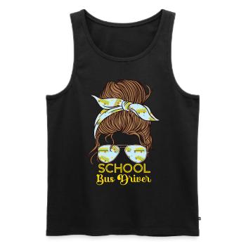 School Bus Driver Girl - Männer Premium Bio Tank Top - Schwarz - Vorne - AI Model Male 178 light (178cm)