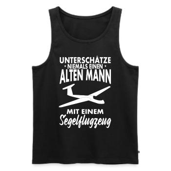 Segelfliegen und Segelflieger - Männer Premium Bio Tank Top - Schwarz - Vorne - Michal (187cm)