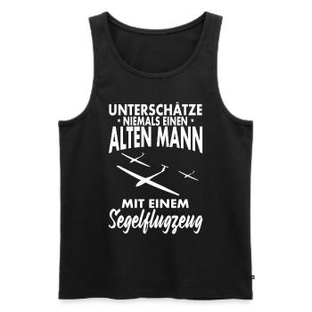 Segelfliegen und Segelflieger - Männer Premium Bio Tank Top - Schwarz - Vorne - Michal (187cm)