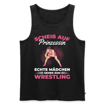 Wrestling Mädchen Wrestling Girl I Ringen Wrestler - Männer Premium Bio Tank Top - Schwarz - Vorne - Michal (187cm)