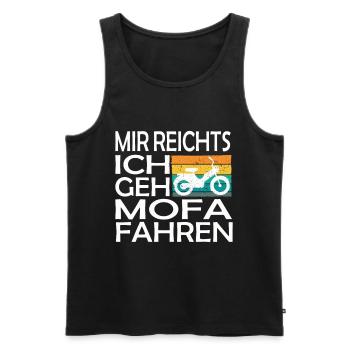 Mopedfahren lustiger Spruch - Männer Premium Bio Tank Top - Schwarz - Vorne - Michal (187cm)