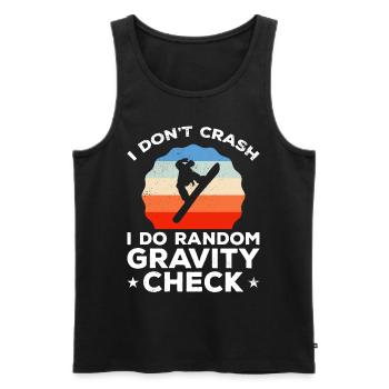 Random gravity checks Snowboarder Snowboarding - Männer Premium Bio Tank Top - Schwarz - Vorne - Michal (187cm)