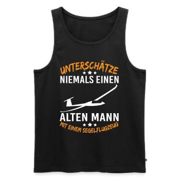 Segelfliegen und Segelflieger - Männer Premium Bio Tank Top - Schwarz - Vorne - Michal (187cm)