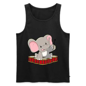 Xmas Baby Play Drum Noise Screaming Drum - Men's Premium Organic Tank Top - black - Front - AI Model Male 178 light (178cm)