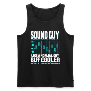 Sound Guy Like A Normal Guy But Coole Tontechniker - Männer Premium Bio Tank Top - Schwarz - Vorne - AI Model Male 178 light (178cm)