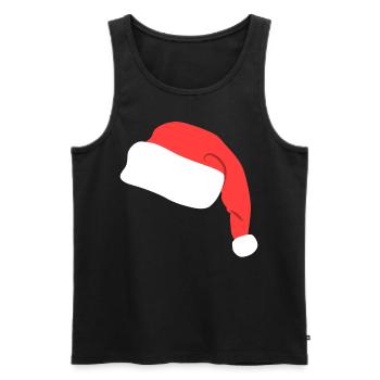 Lustige Nikolaus Mütze - Männer Premium Bio Tank Top - Schwarz - Vorne - AI Model Male 178 light (178cm)