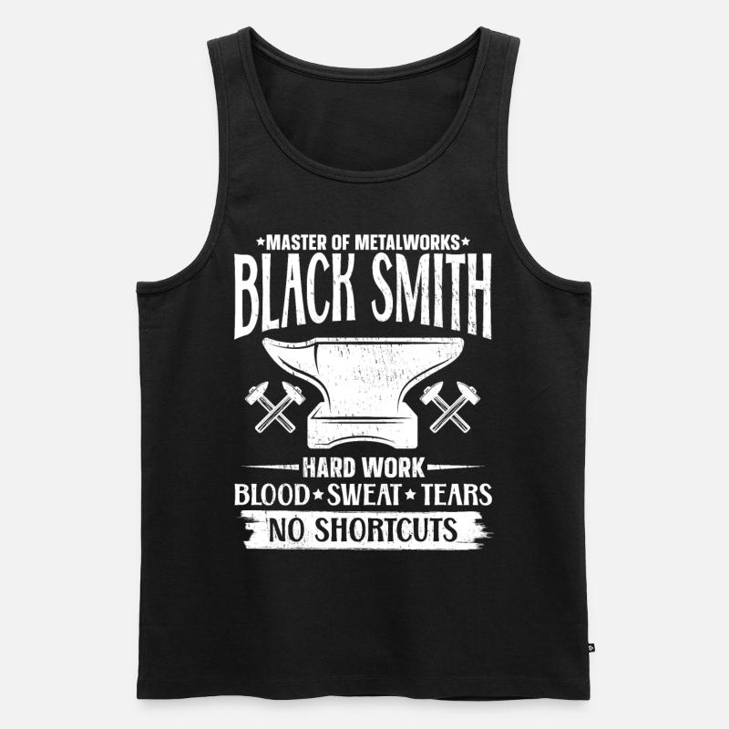 Schmied Schmiede - Männer Premium Bio Tank Top - Schwarz