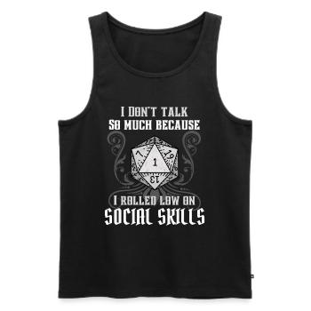 RPG Spaß Sozialkompetenz Würfel Gamer Pen & Paper - Männer Premium Bio Tank Top - Schwarz - Vorne - AI Model Male 178 light (178cm)