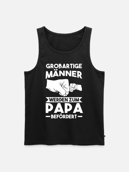 Großartiger Papa - Männer Premium Bio Tank Top - Schwarz