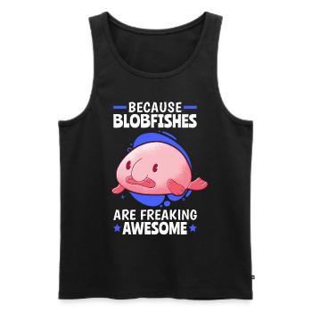 Blobfish are fantastically ugly blobfish - Men's Premium Organic Tank Top - black - Front - AI Model Male 178 light (178cm)